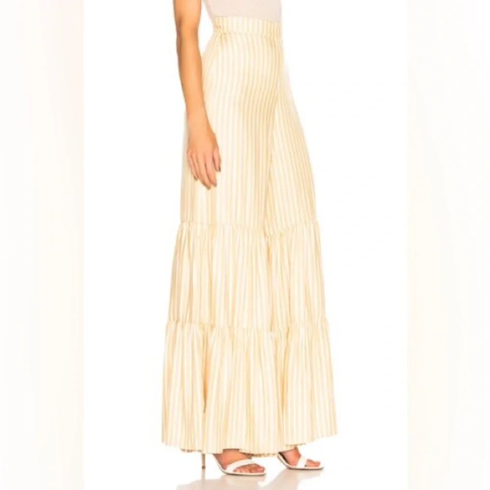 Adriana Degrease Striped Cream Wide Leg Pants - Picture 3 of 8
